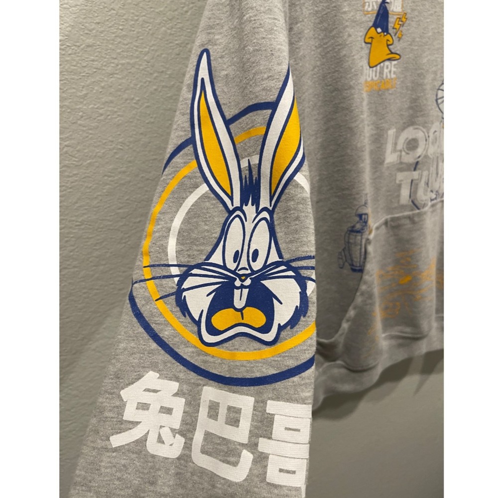 90'S Looney Tunes Bugs Bunny Character Sweatshirt, Men's, Size XL, Vintage unclear gray type Vintage Second Hand main image 1